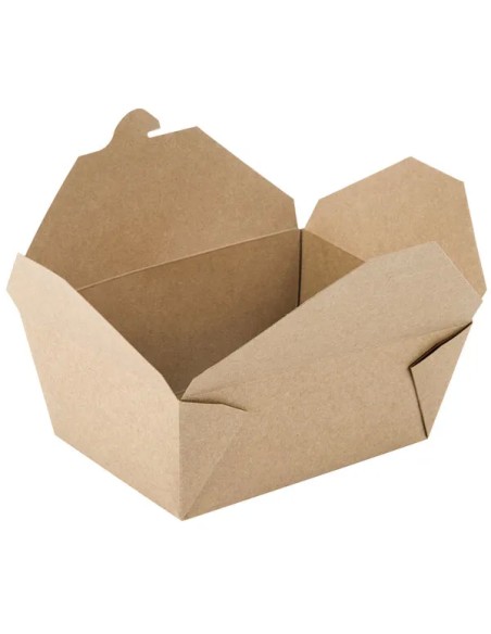 Kraft No 4 Microwavable Folded Paper Take-Out Container – 160/Case