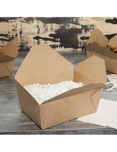 Kraft No 4 Microwavable Folded Paper Take-Out...