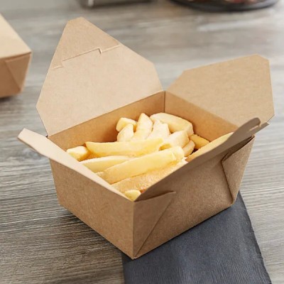Kraft No 1 Microwavable Folded Paper Take-Out Container –...