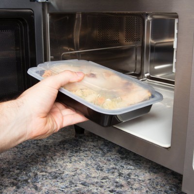 Newspring 28 oz Black Rectangular Microwavable Container... 2