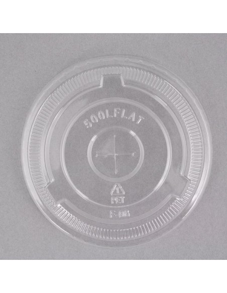 Clear Flat Lid with Straw Slot 14-24 oz. 98 mm 1000/Case