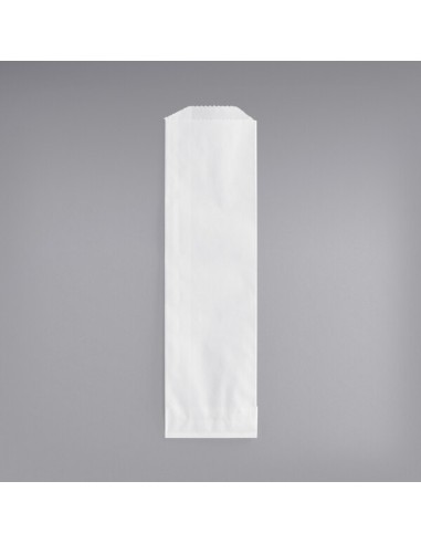 Bagcraft 2 3/4" x 10" White Disposable...