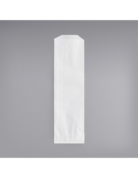 Bagcraft 2 3/4" x 10" White Disposable Silverware / Bakery / Churro Bag - 2000/Case
