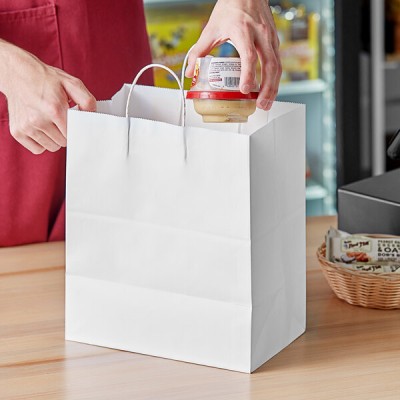 Dubl Life® Bistro Shopping Bag White, 10" x 6.75" x 12" 2