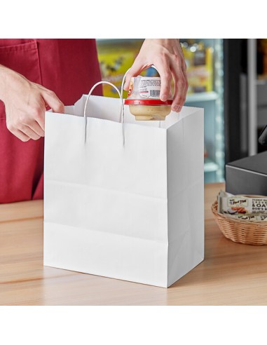 Dubl Life® Bistro Shopping Bag White, 10" x...