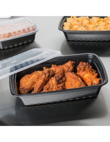 Black Rectangular 28oz Microwavable Heavy...