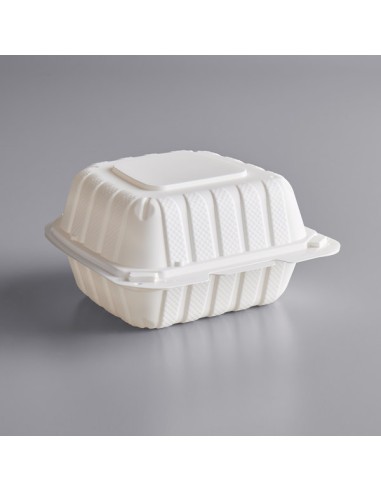 6" x 6" 1-Compartment Microwavable White...