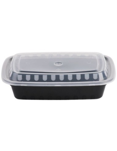 Black Rectangular 28oz Microwavable Heavy...