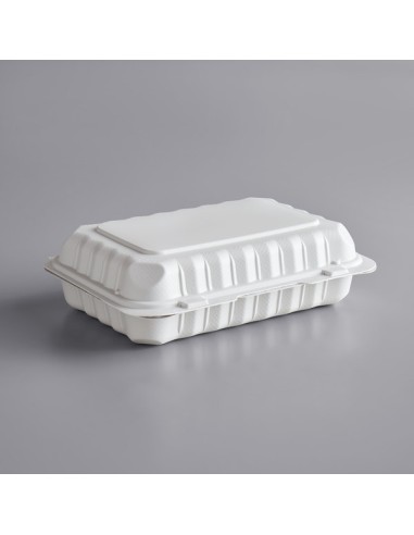 9" x 6" 1-Compartment Microwavable White...