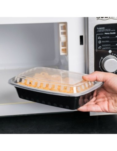 Black Rectangular 38oz Microwavable Heavy...