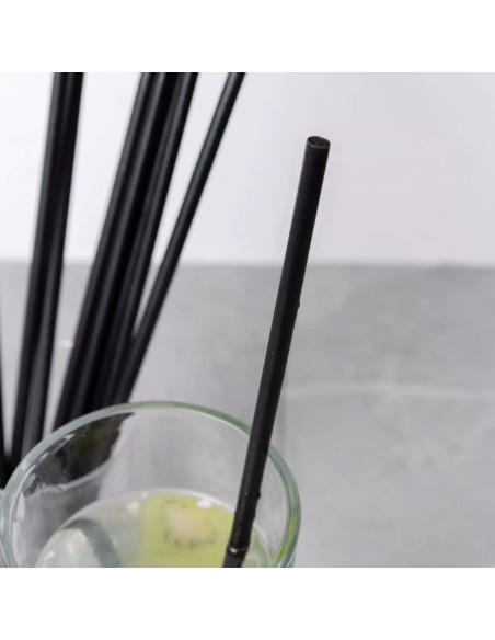 Avolutions Black Agave straws 21 cm, wrapped, 2000 pieces, 4/500 packs