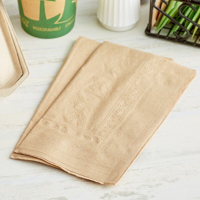 2-Ply Natural Kraft Dinner Napkin 15" x 17" - 3000/Case