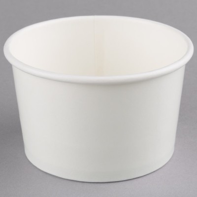 Solo 8 oz White Double Poly-Coated Paper Food Cup - 500/Case