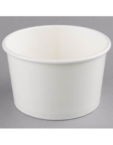 Solo 8 oz White Double Poly-Coated Paper Food...
