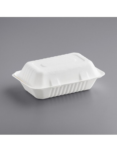 9" x 6" x 3" Compostable Sugarcane / Bagasse 1...