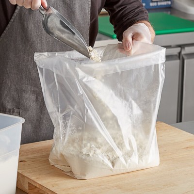 10" x 8" x 24" 1.5 Mil Clear Gusseted Polyethylene Bag -... 2