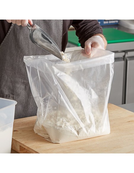 10" x 8" x 24" 1.5 Mil Clear Gusseted Polyethylene Bag - 1000/Case