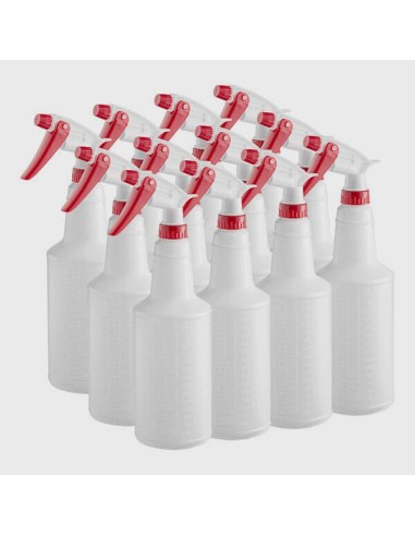 Chemical 32 oz. Red Plastic Bottle / Sprayer -...